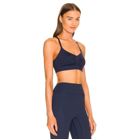 All Access Nyc Strappy Low Impact Bra Ruched Adjustable Dark Navy Size XXS NWT - Picture 3 of 13